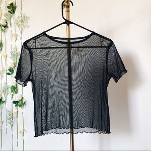 BRANDY MELVILLE Sheer Crop Top